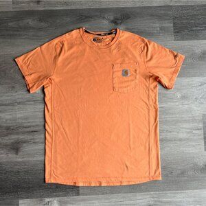 Carhartt Force Mens Orange Relaxed Fit T-Shirt With Pocket M